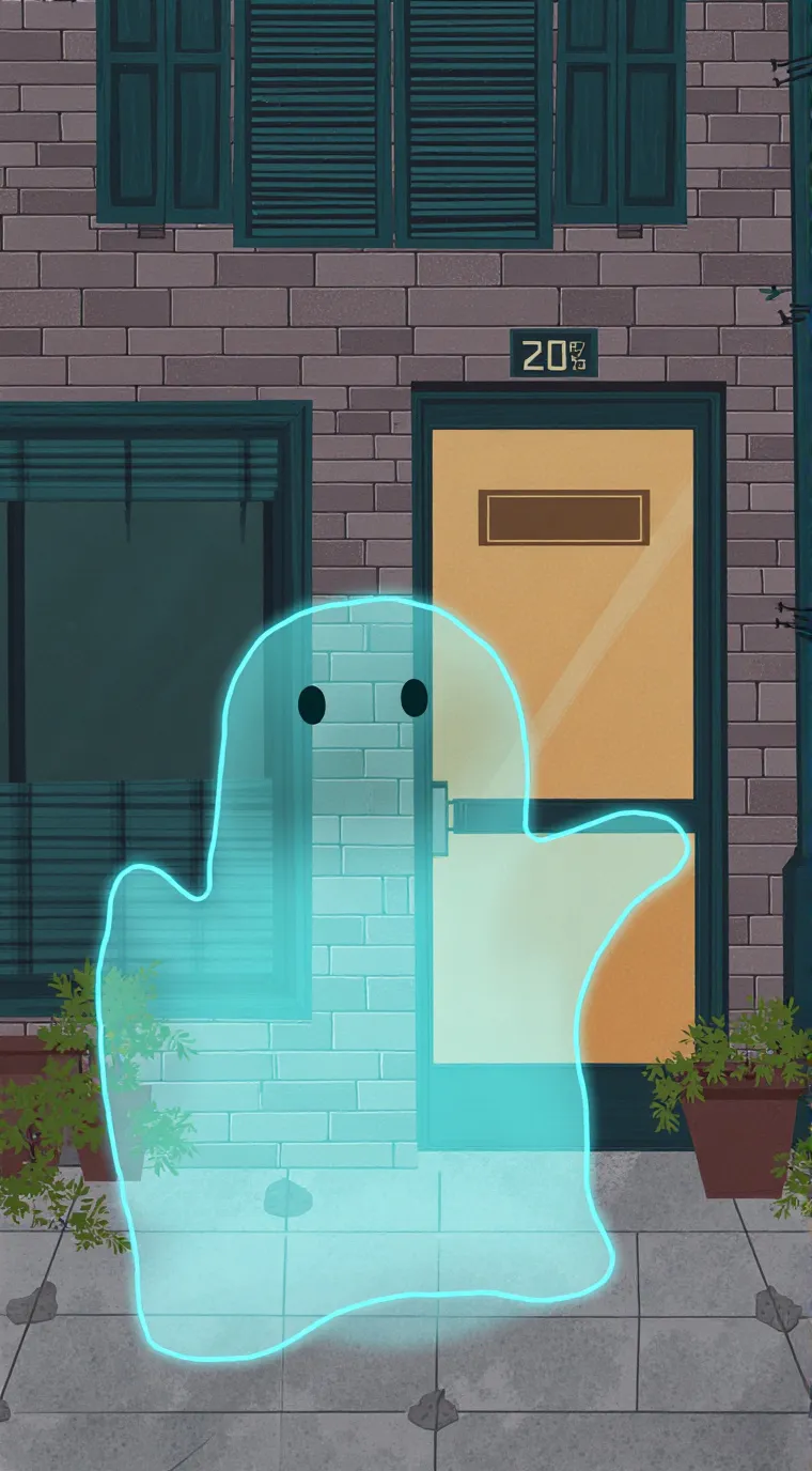 ai character: Random ghost background