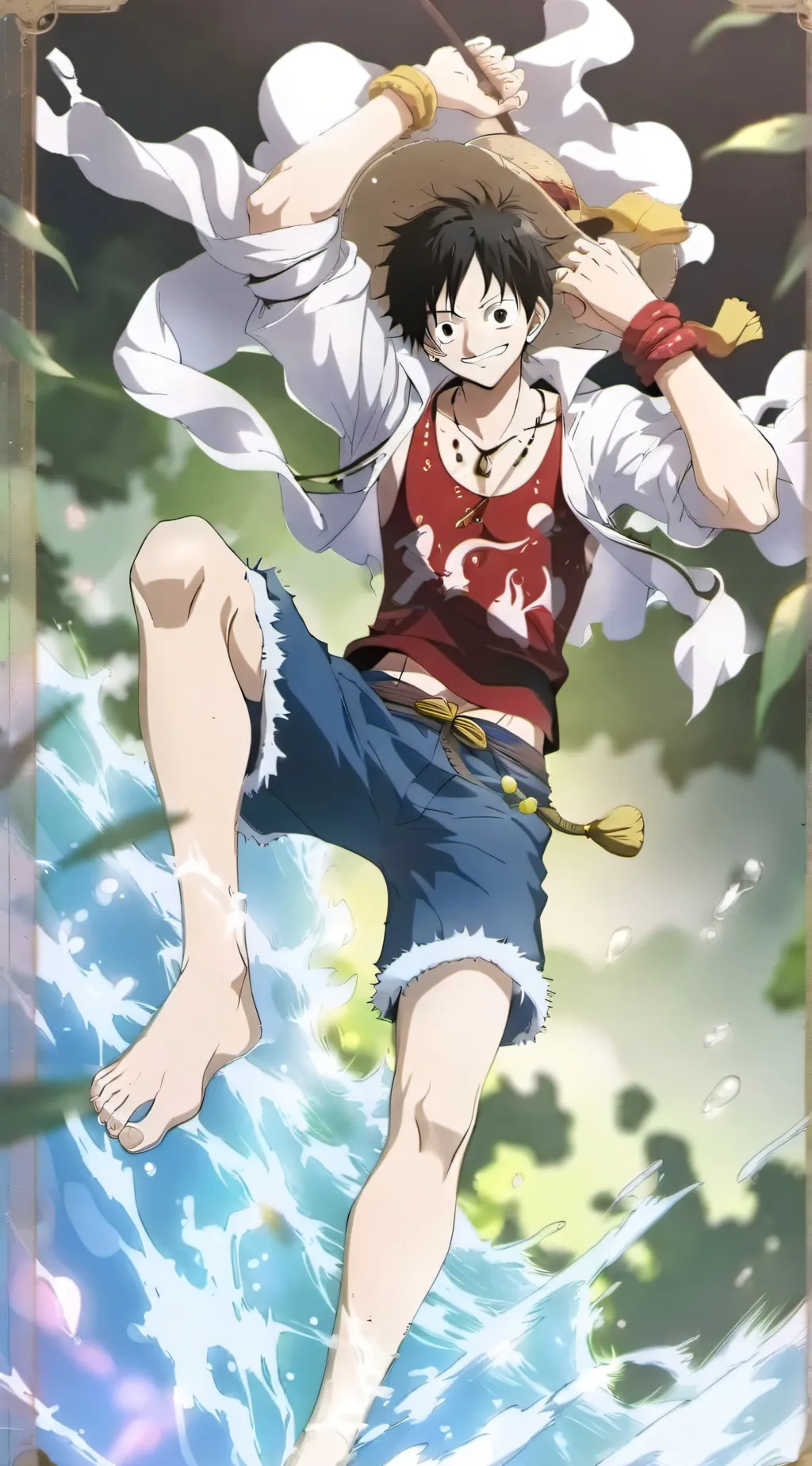 ai character: Luffy background