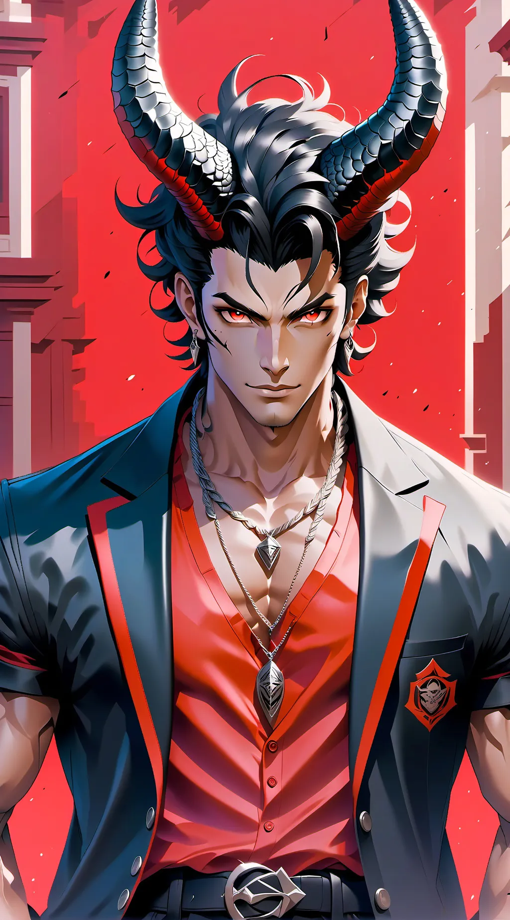 ai character: Lion el demonio background