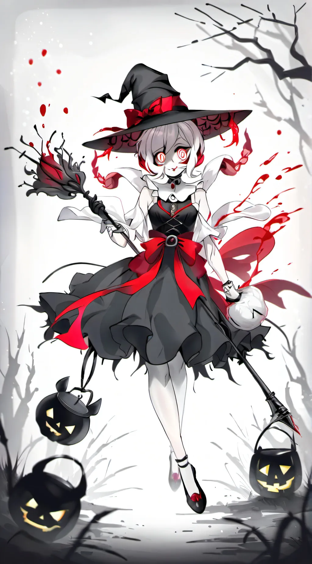 ai character: HH Halloween  background