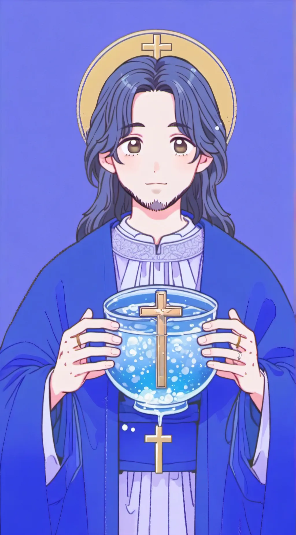 ai character: Jesus background