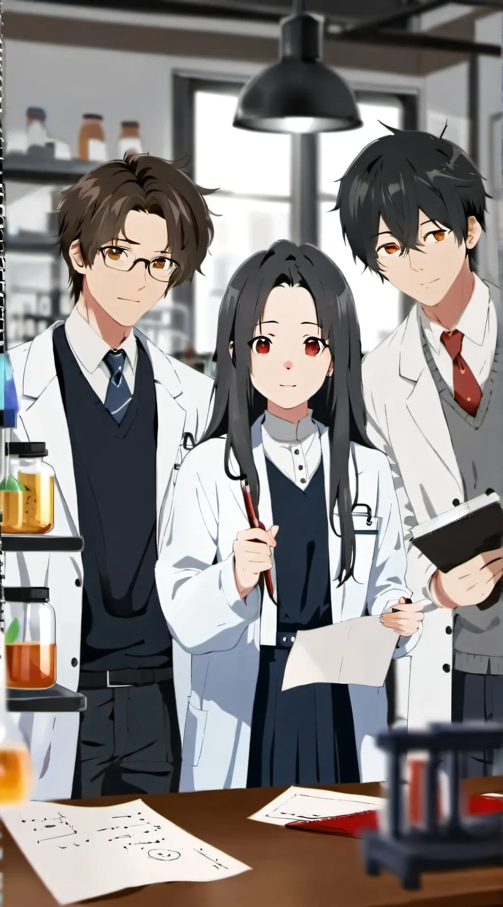 ai character: Lab experiment #7 background