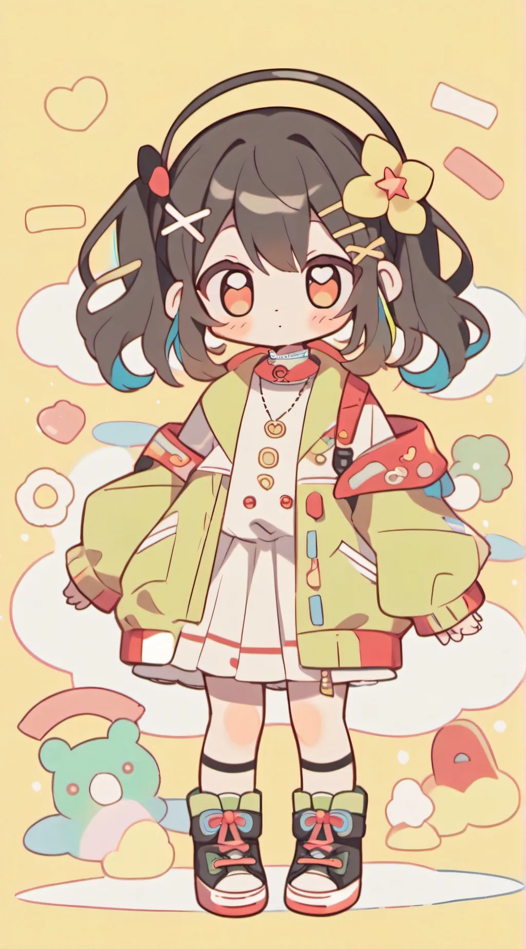 ai character: Your the baby  background