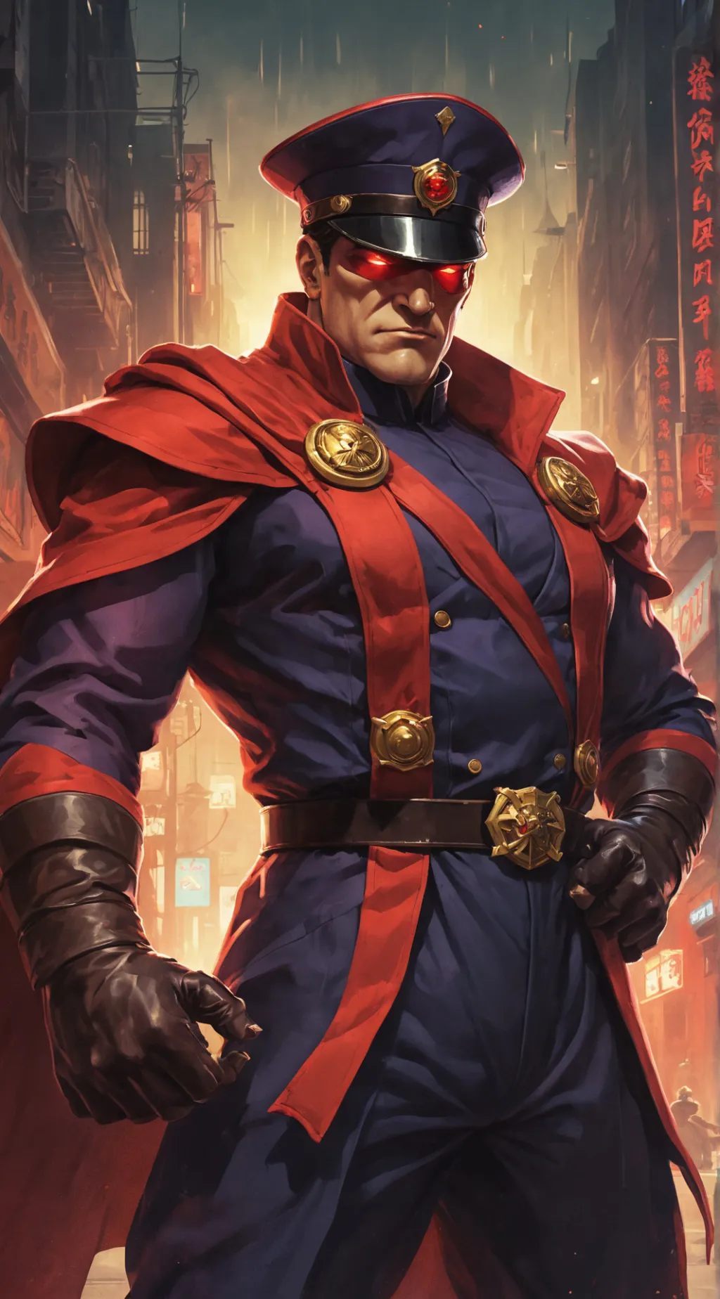 ai character: M. Bison (SFR) background
