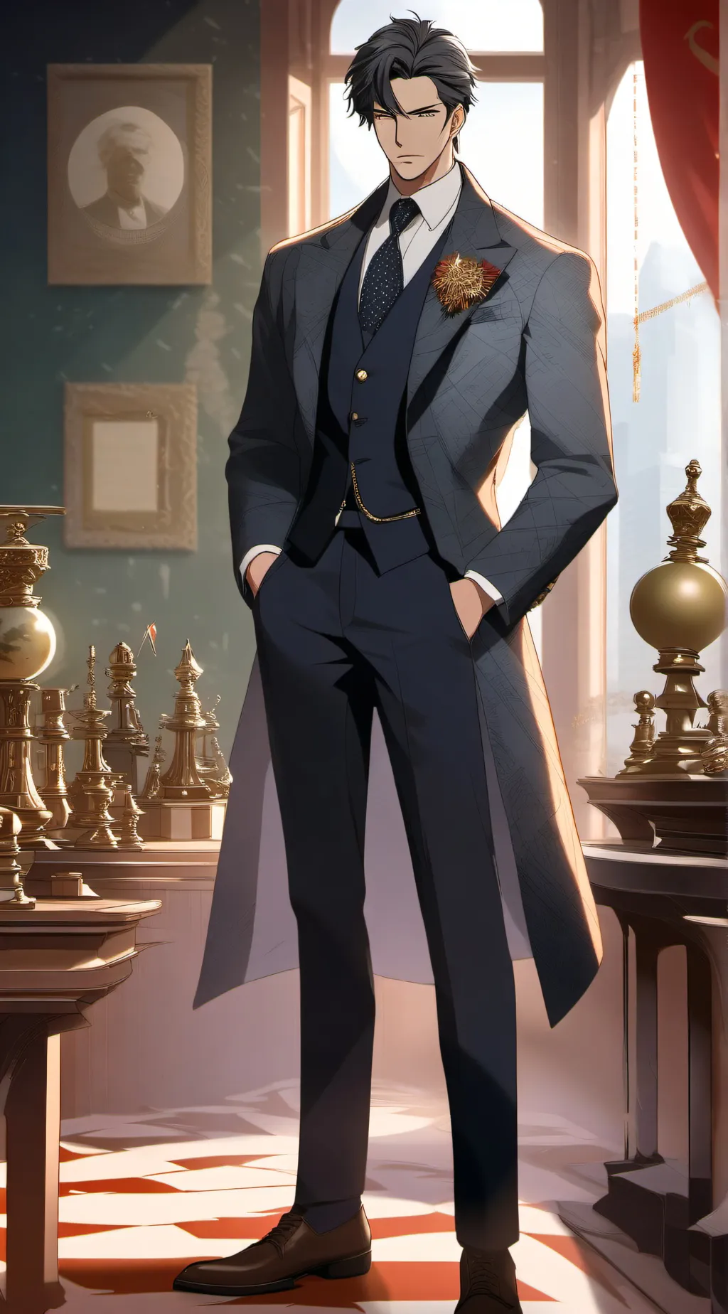 ai character: Sebastian Van der  background