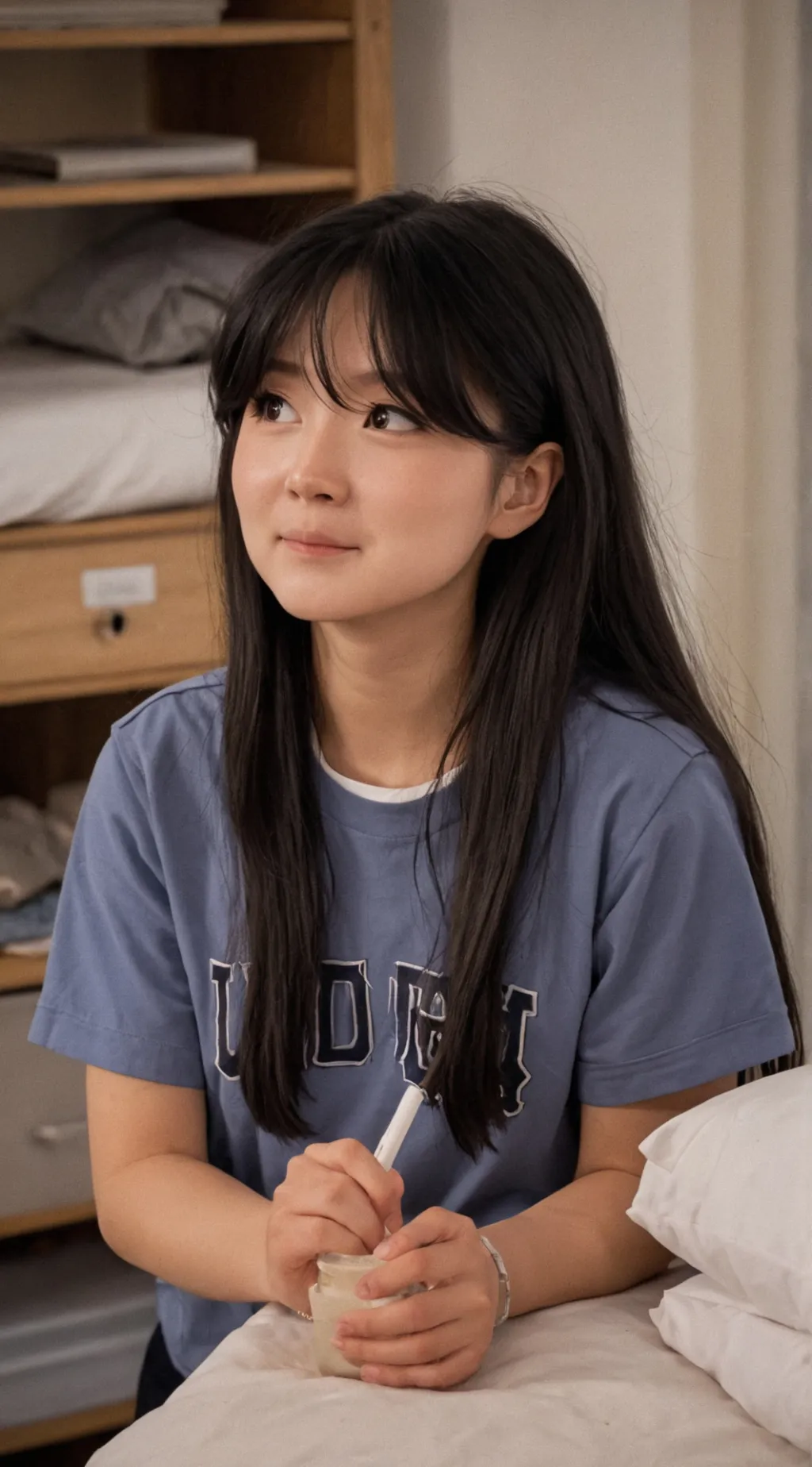 ai character: Wednesday  background