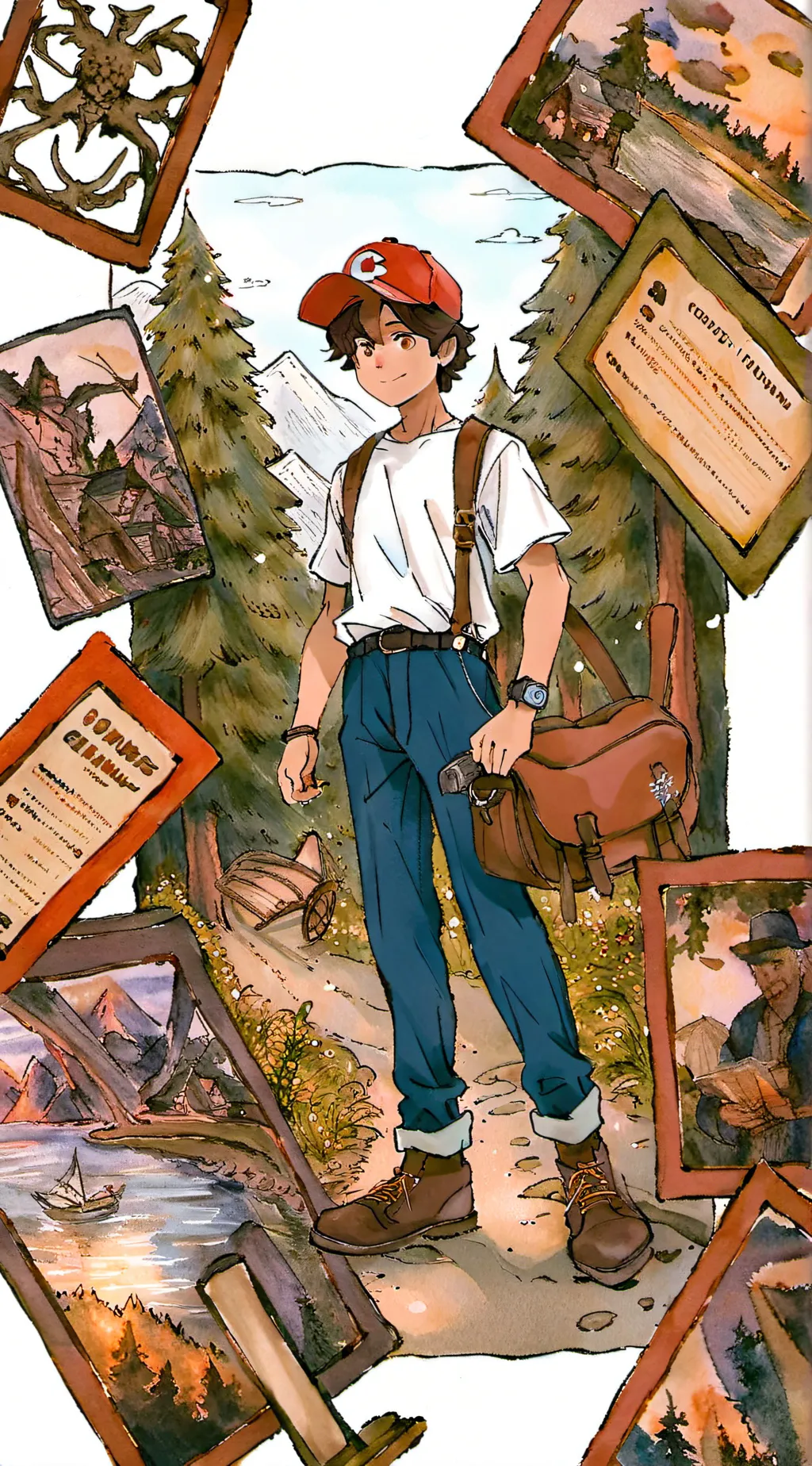 ai character: dipper pines background
