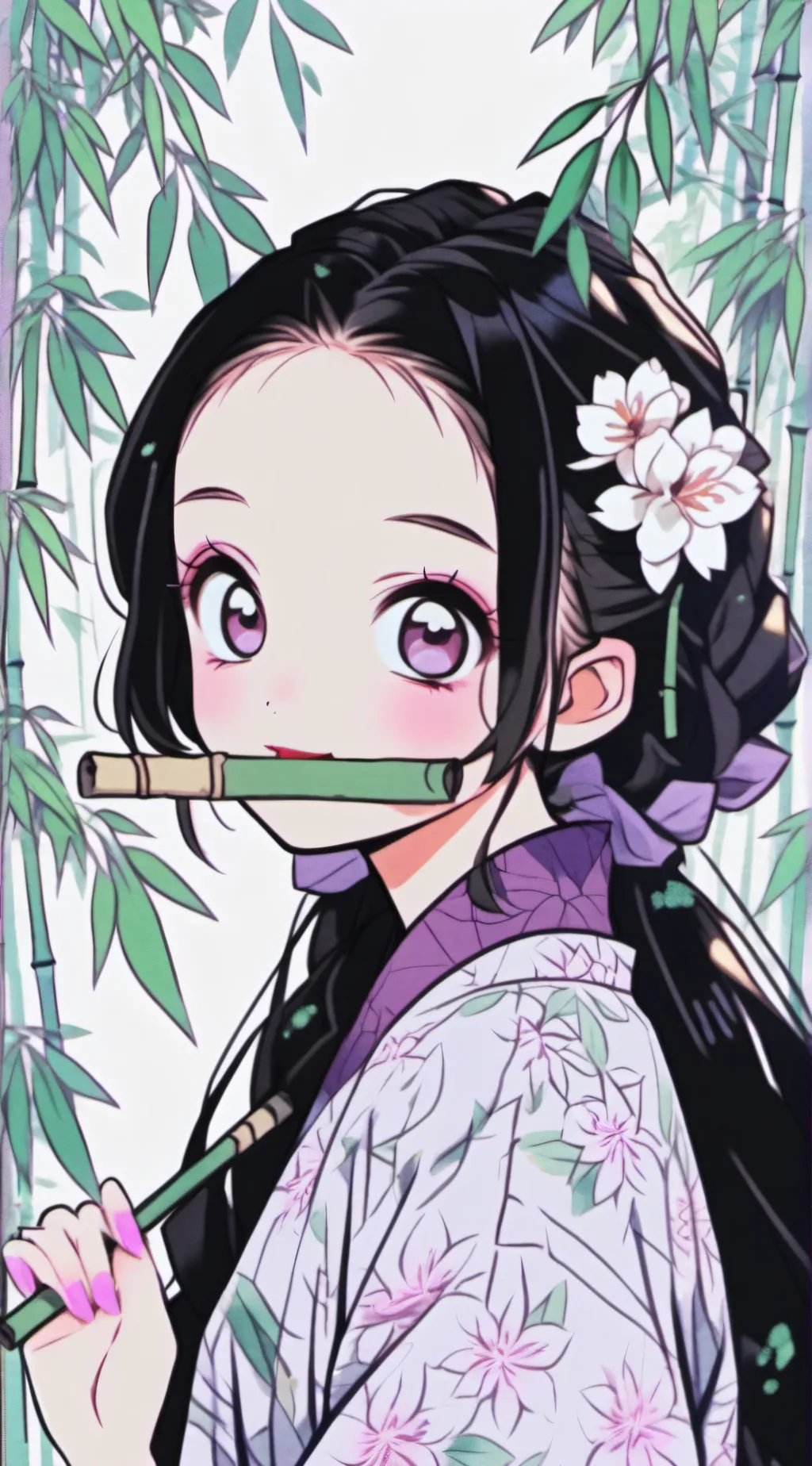 ai character: nezuko  background