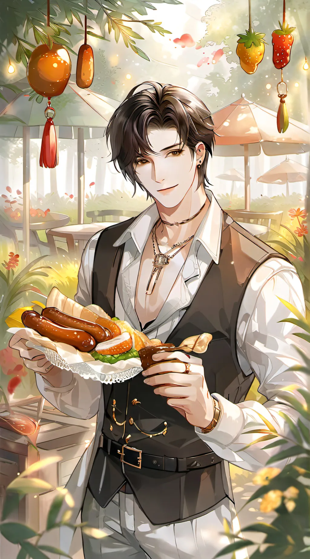 ai character: GLIZZY GOBBLER 😏🌭 background