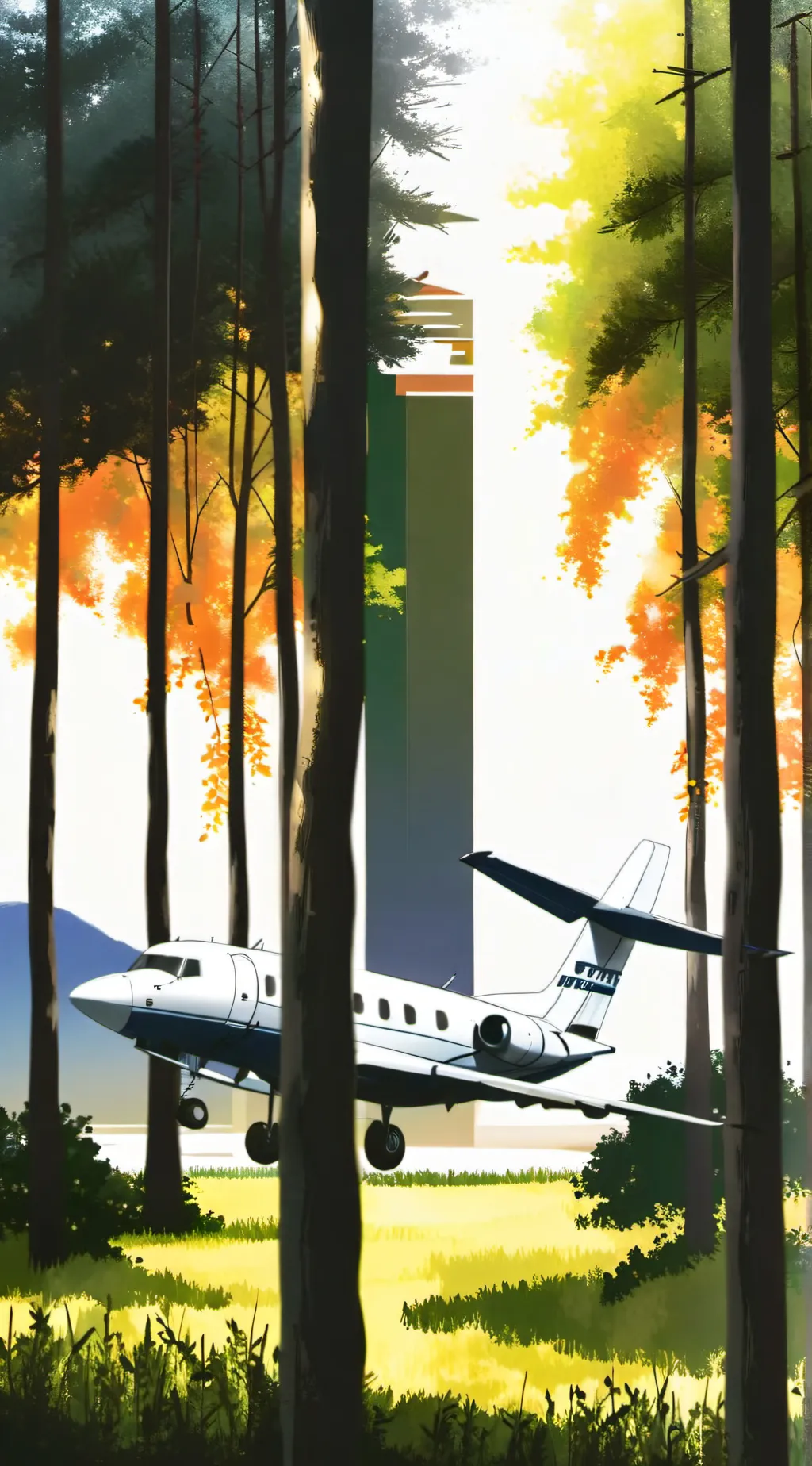 ai character: plane background