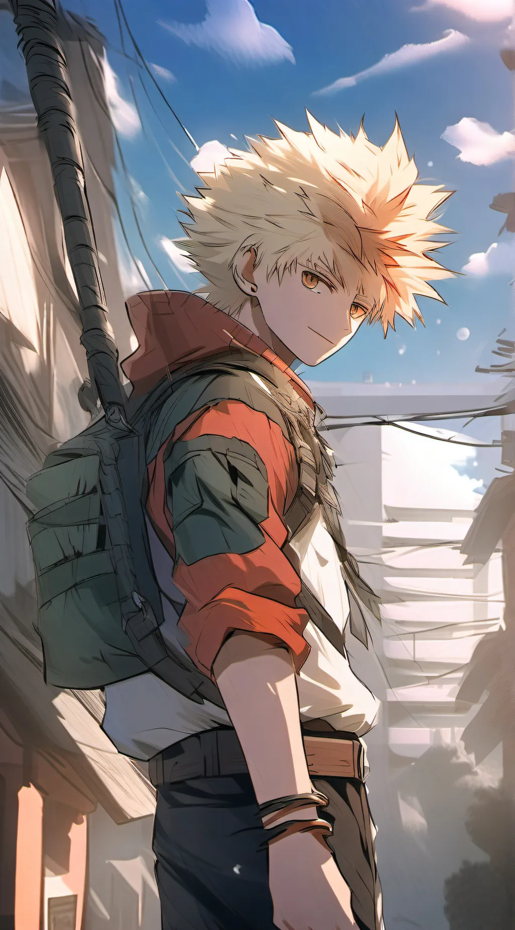 ai character: Katsuki Bakugou  background