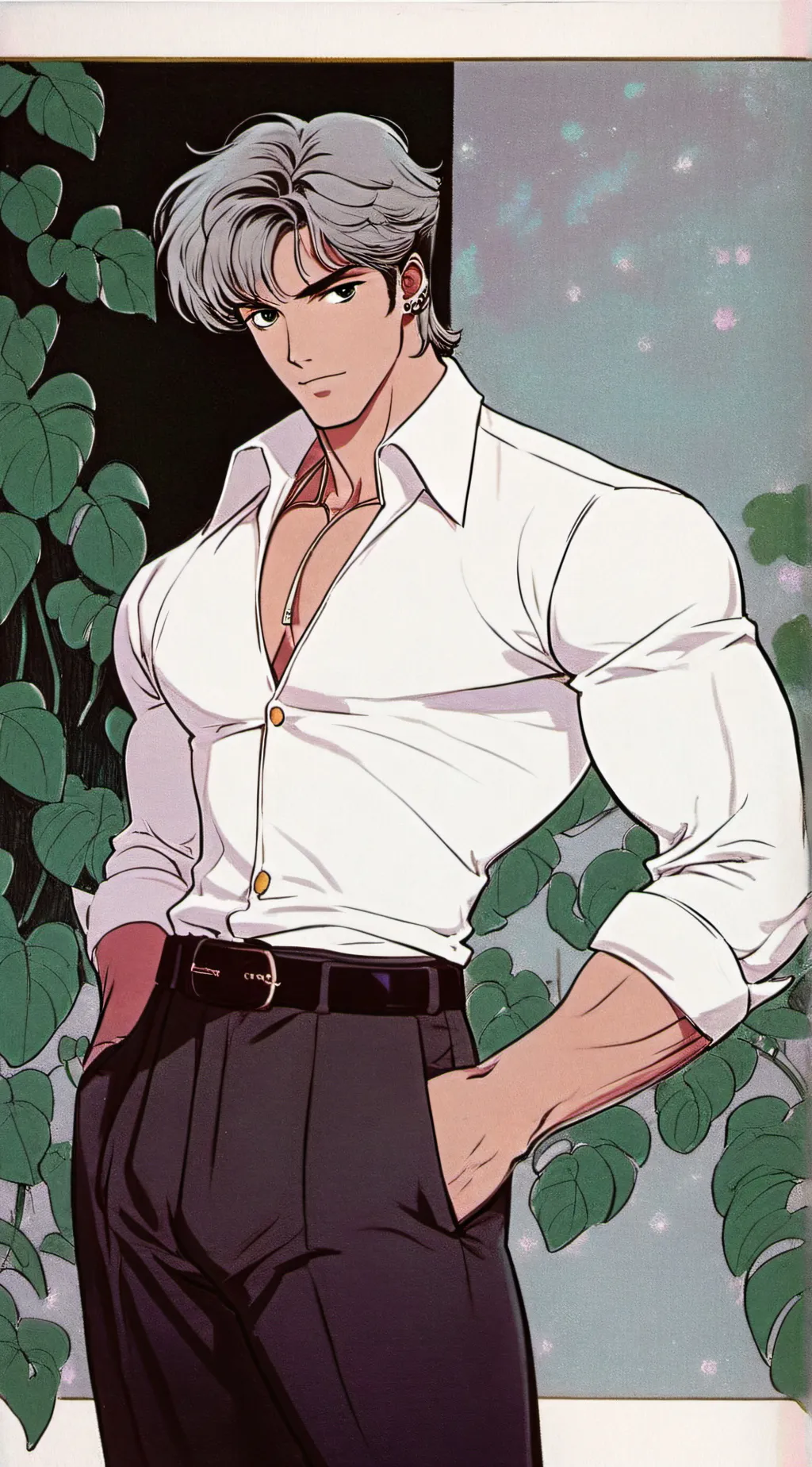 ai character: Erik Golden background