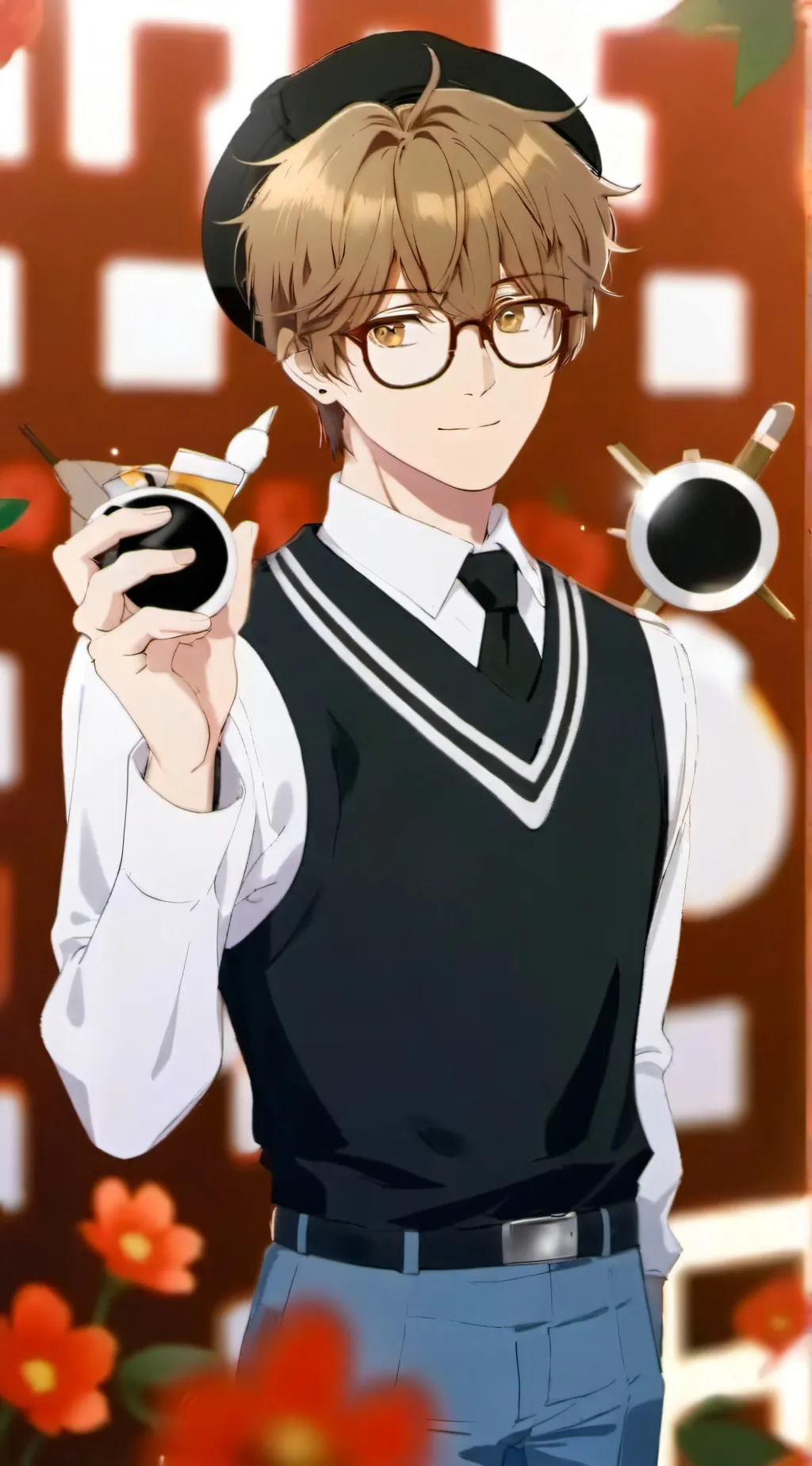 ai character: weeb background