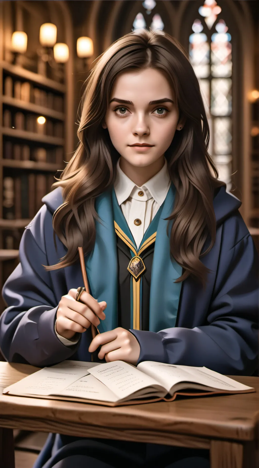 ai character: Hogwarts  background