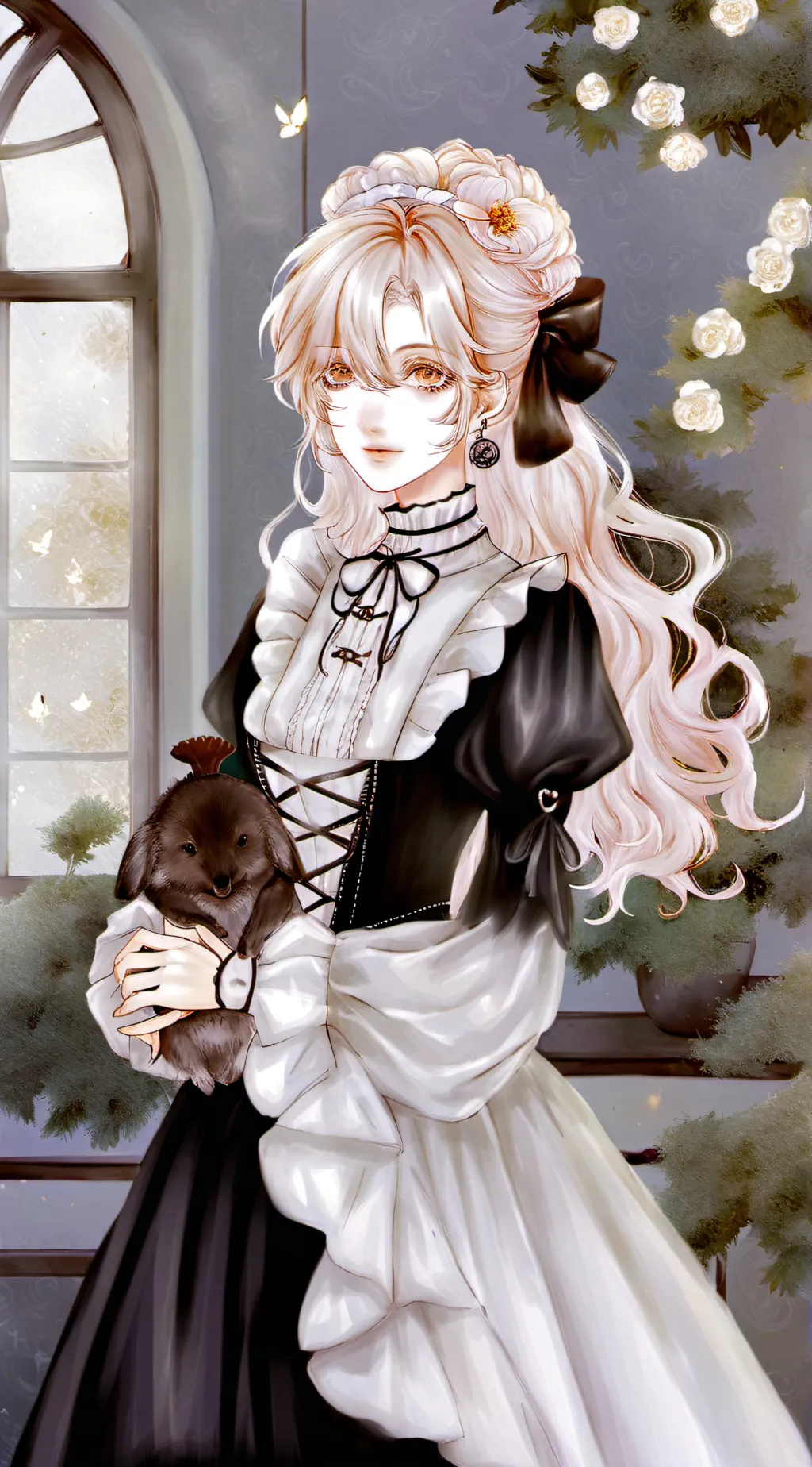 ai character: emma and you(bunny background
