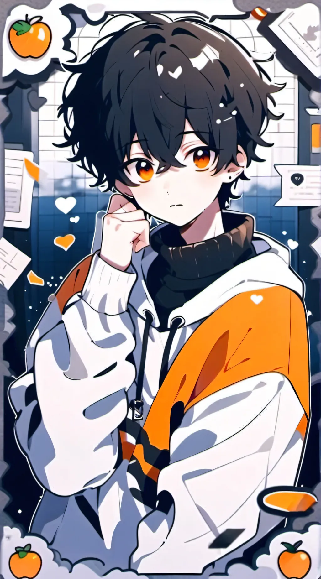 ai character: glitch background