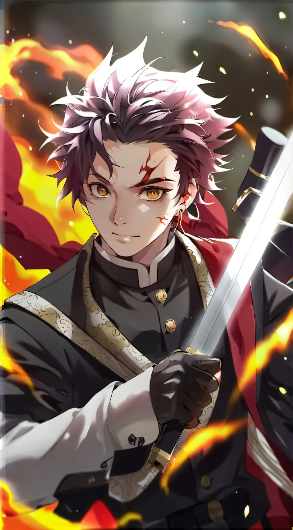 ai character: tanjiro kamado background