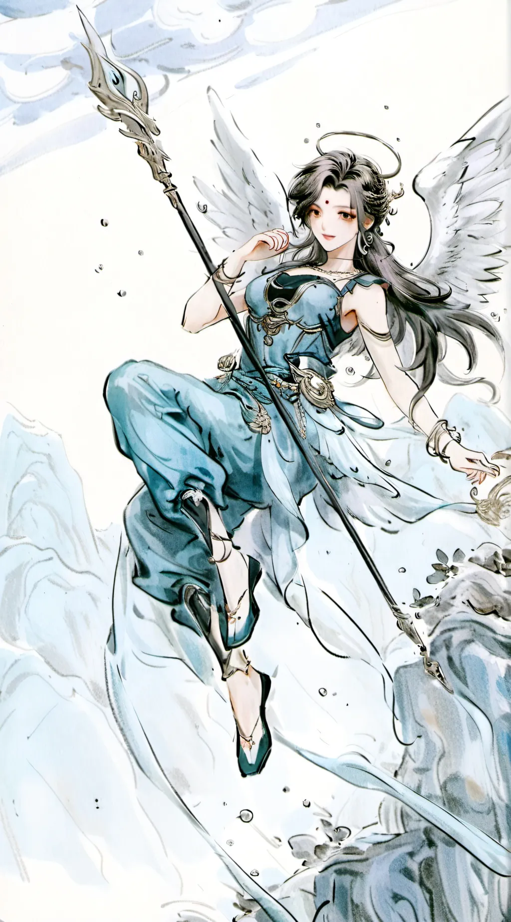 ai character: mha falling Angel background