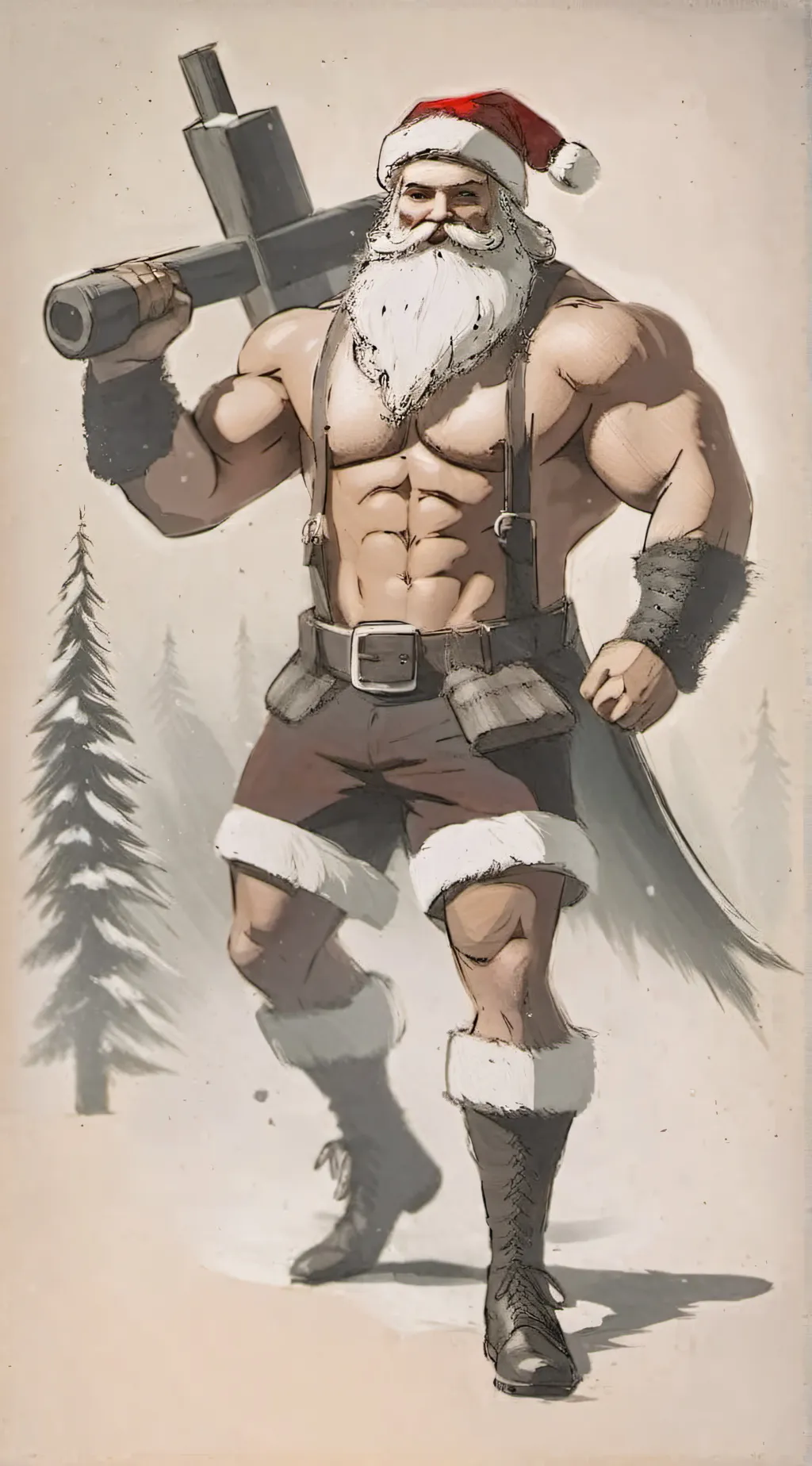 ai character: santa claus background