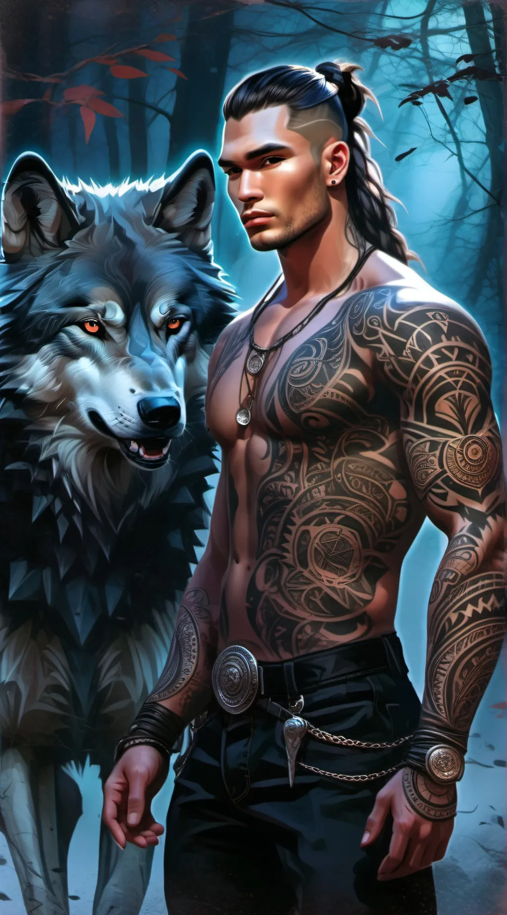 ai character: Alpha Blaine Row background