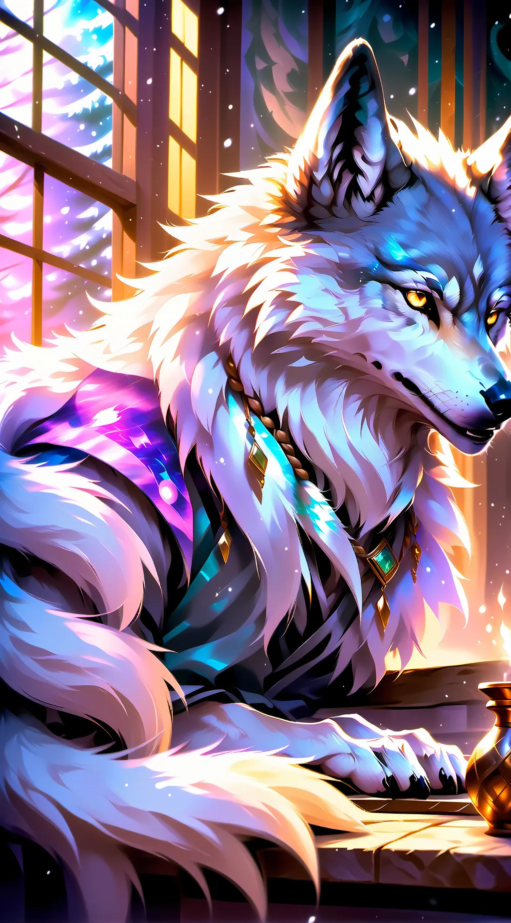 ai character: Lunar Paws Spirit background