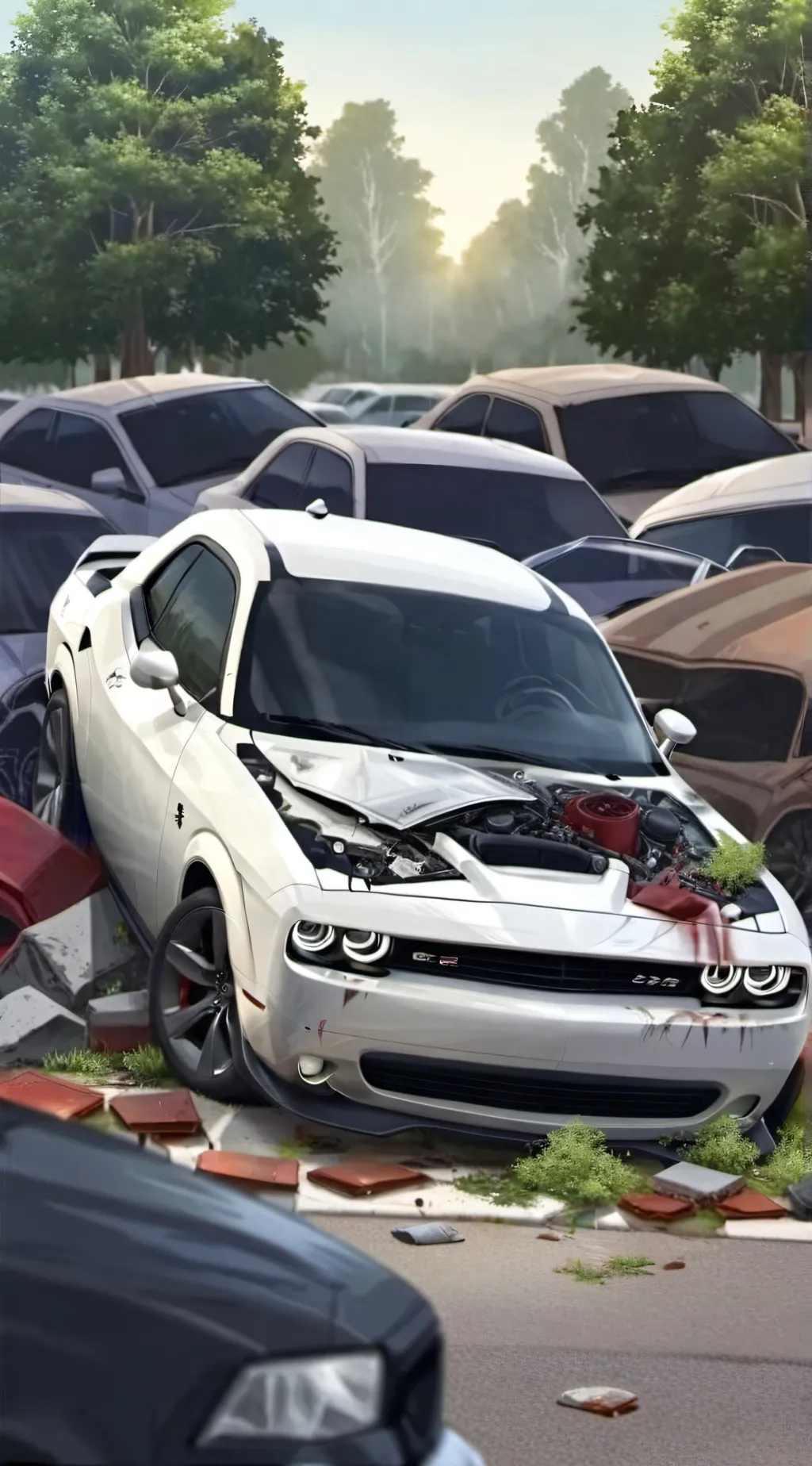 ai character: dodge challenger  background