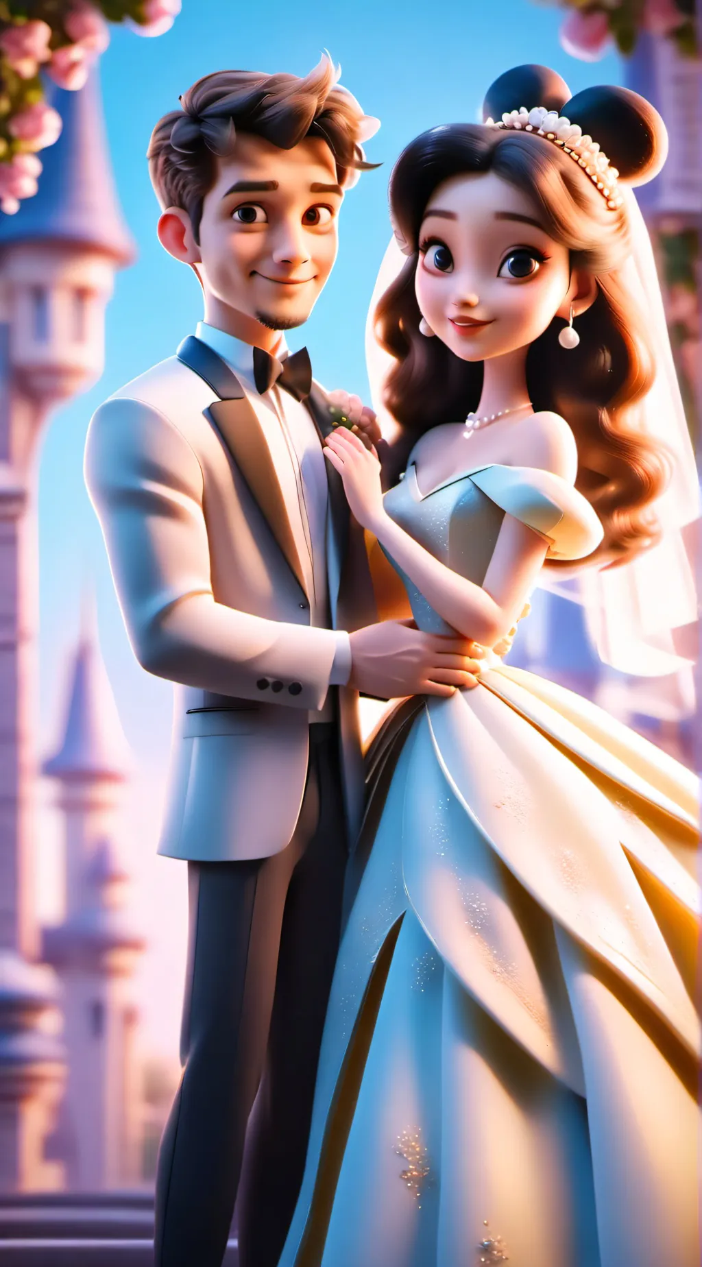 ai character: FPE wedding background