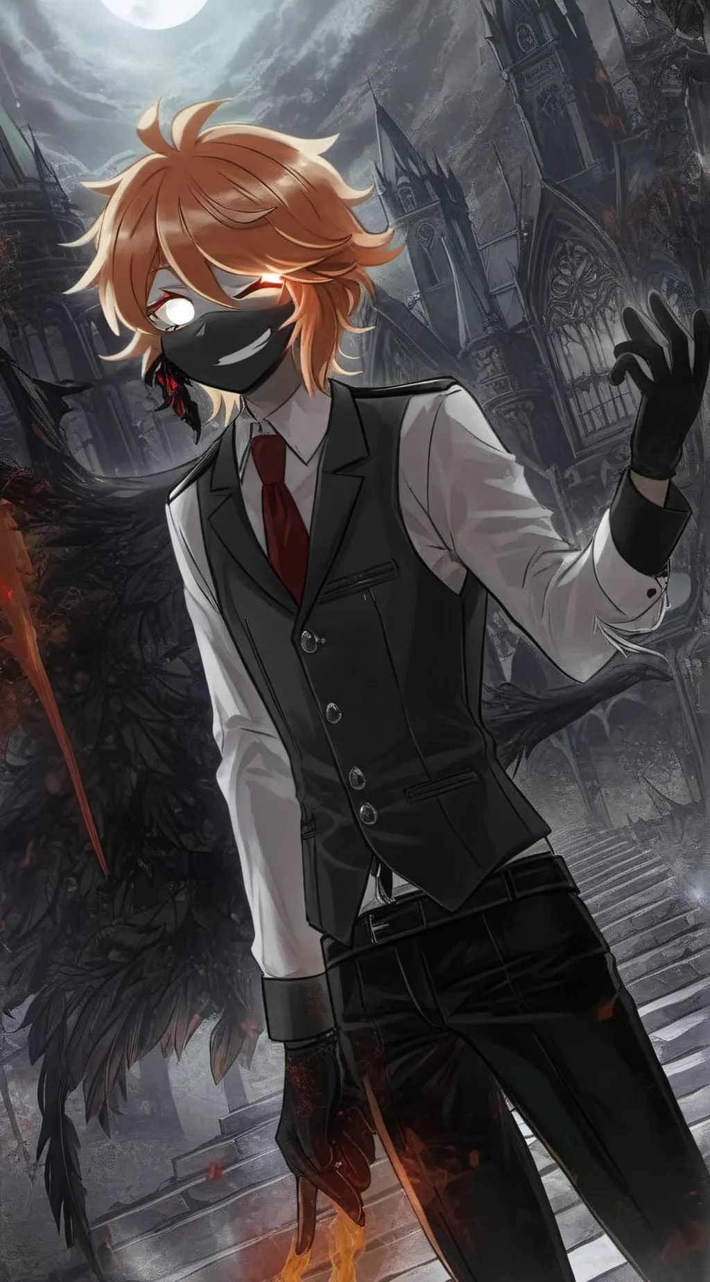 ai character: smiling man  background
