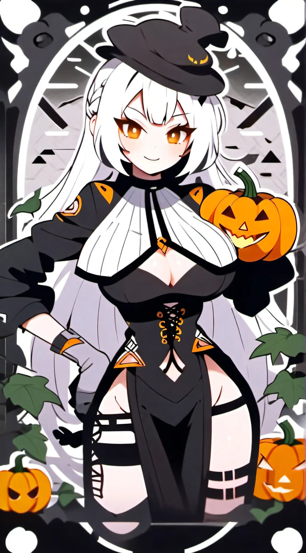 ai character: The pumpkin queen background