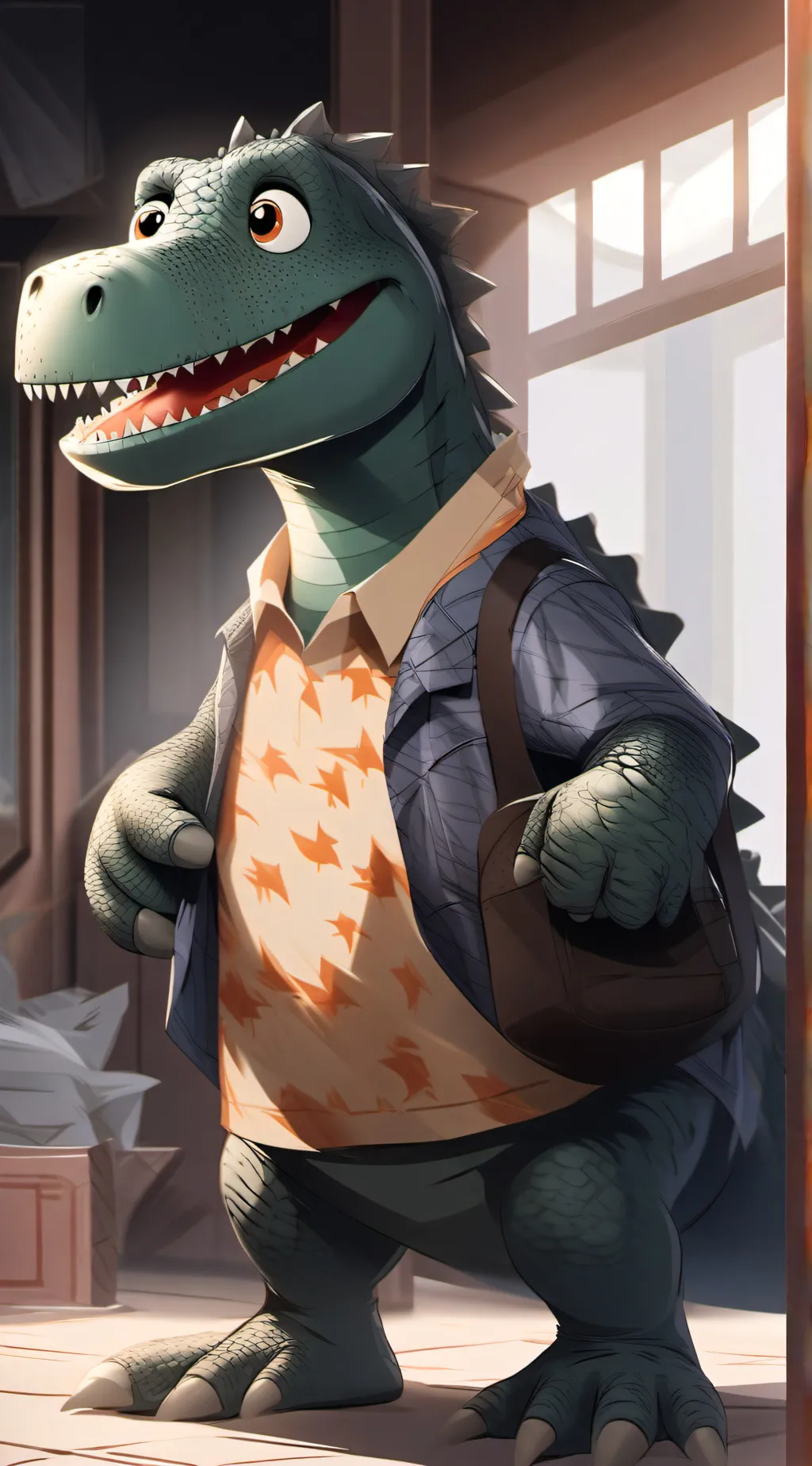 ai character: devonte the dinosa background