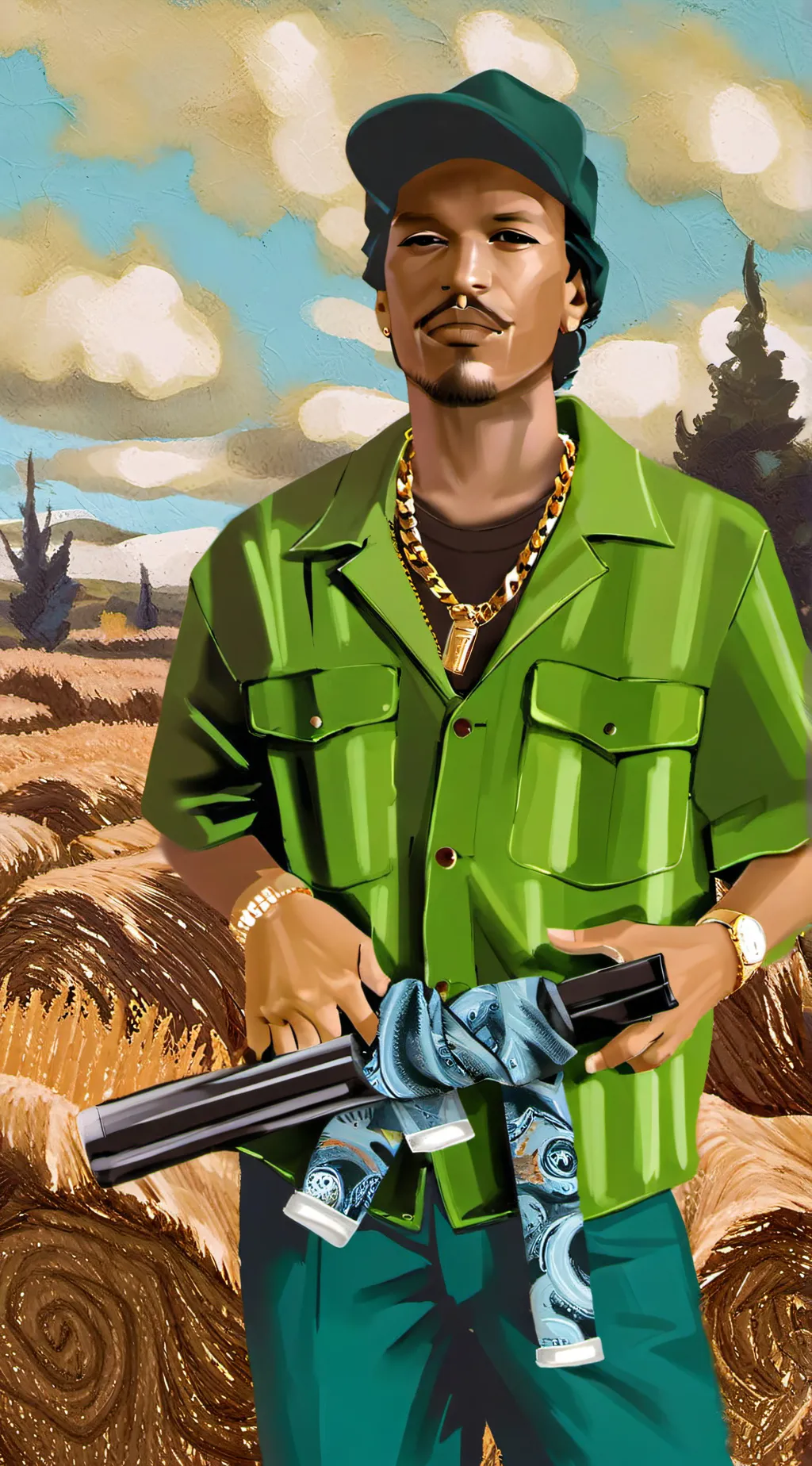 ai character: ryder from gta sa background