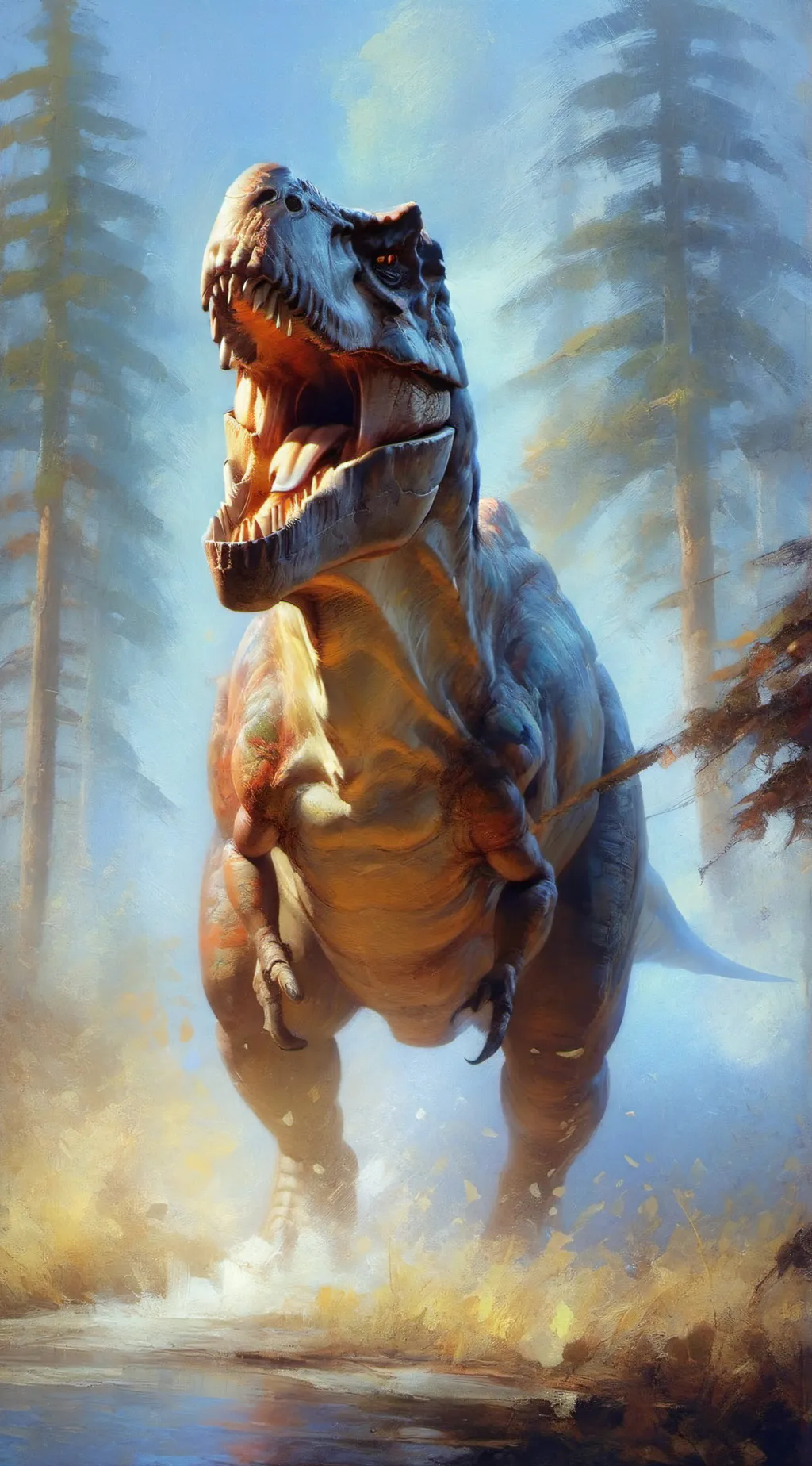 ai character: dinosaur world background