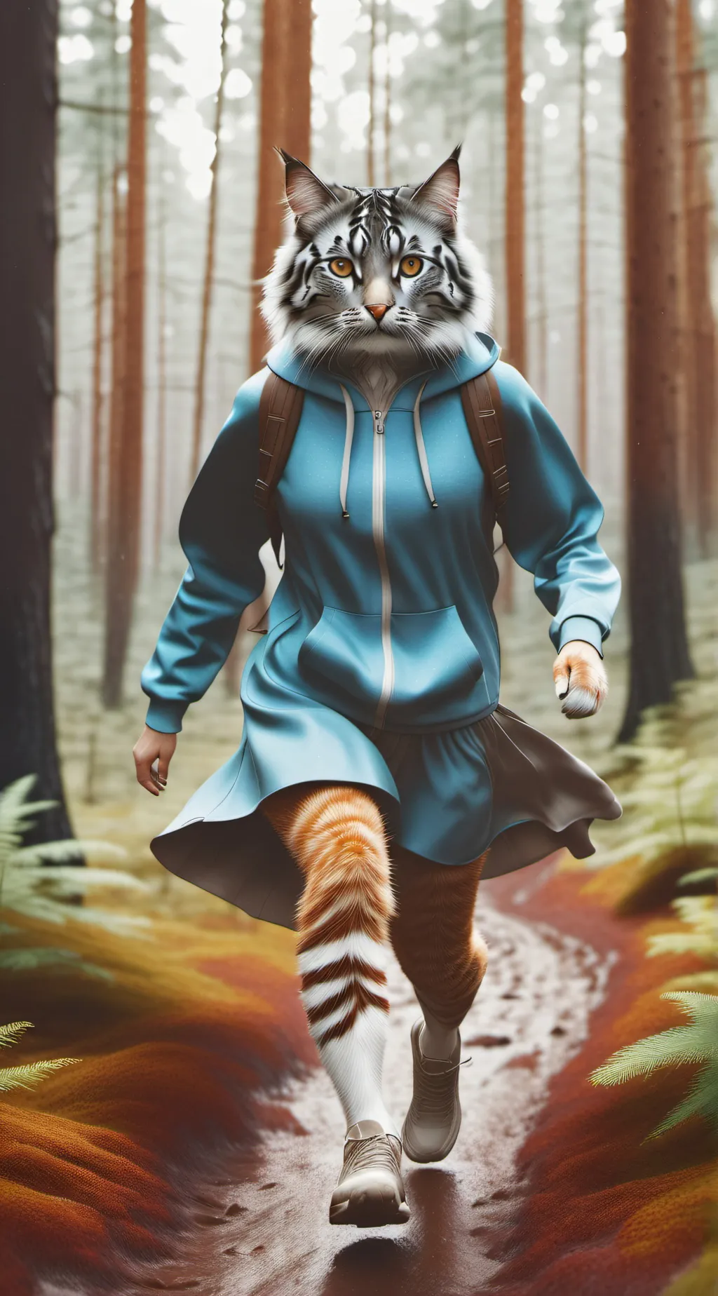 ai character: Naturkät  background