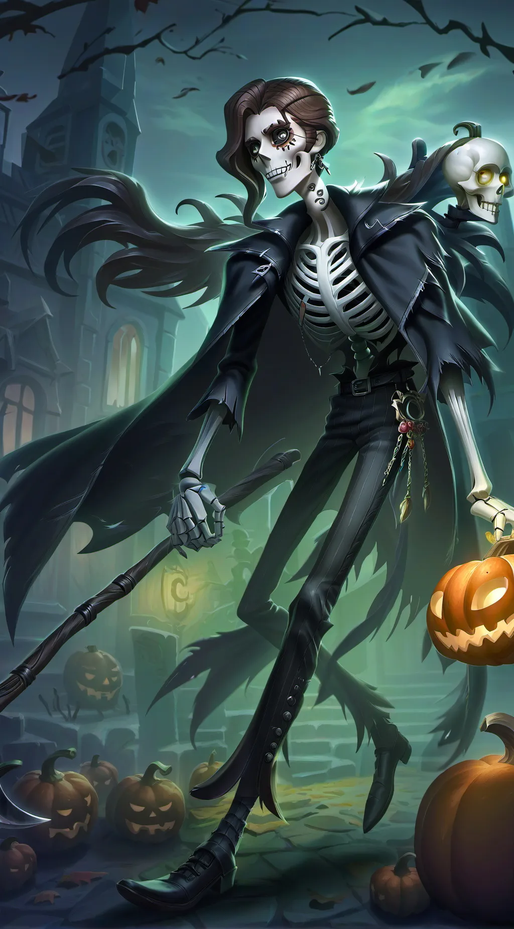 ai character: Death background