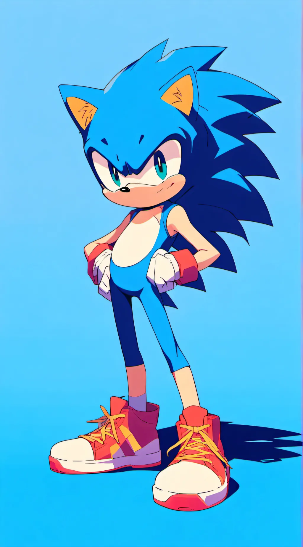 ai character: Sonic💙shadow🖤 background