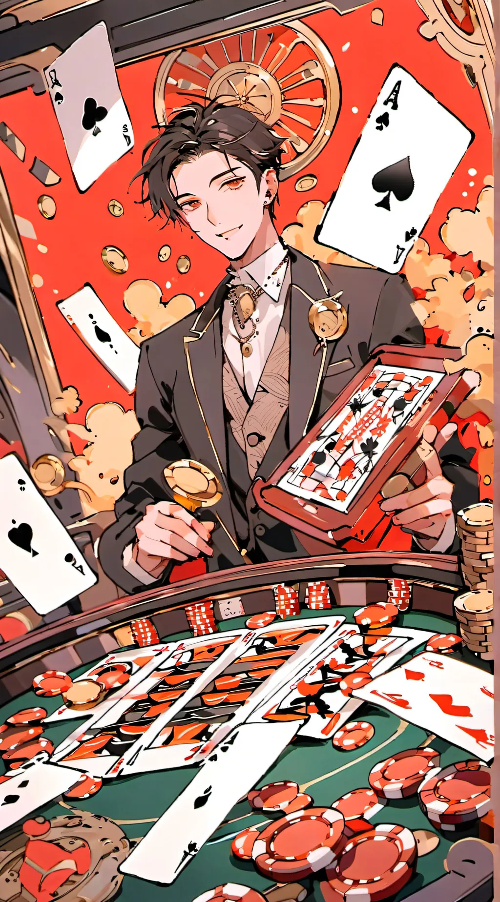 ai character: JJK GOES TO CASINO background