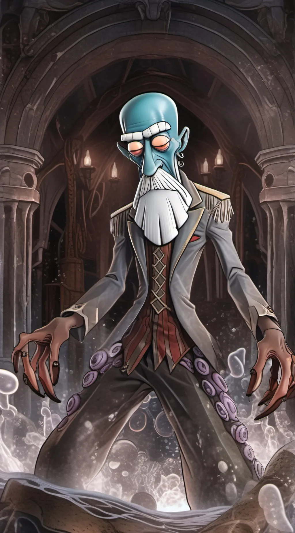 ai character: Squidward background