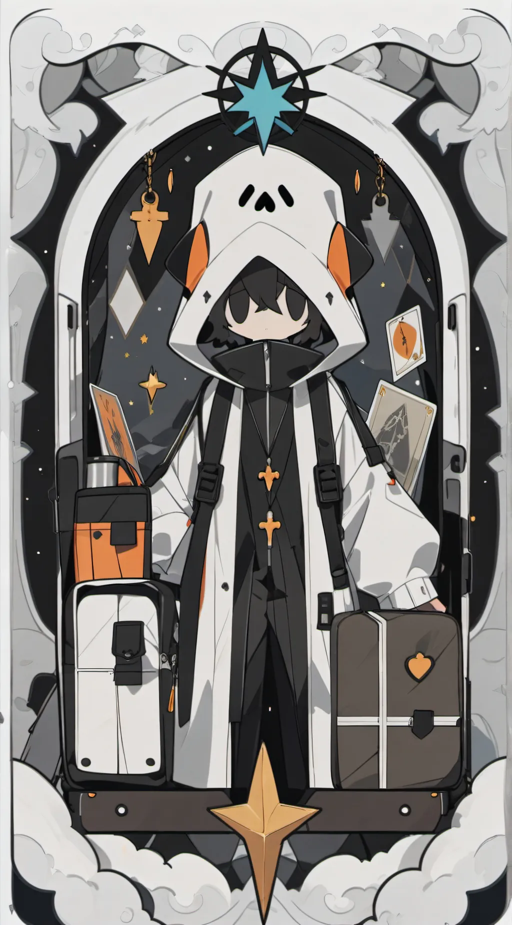 ai character: Aftons. Phasmo. background