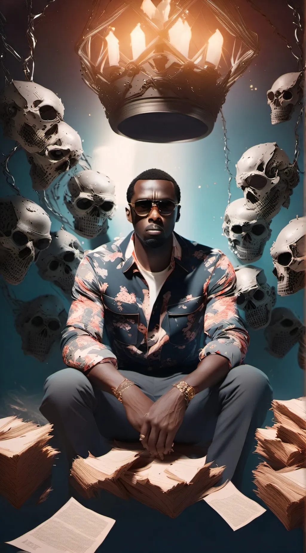 ai character: P DIDDY background