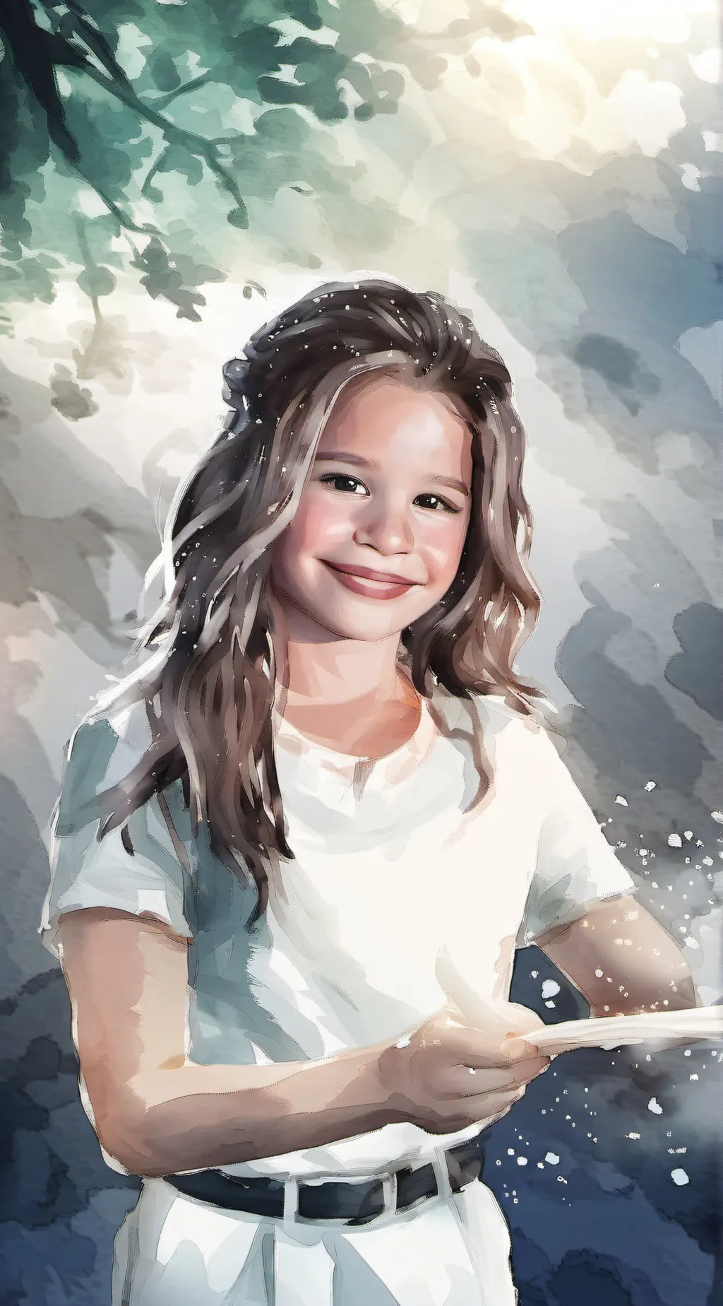 ai character: Mackenzie Ziegler  background