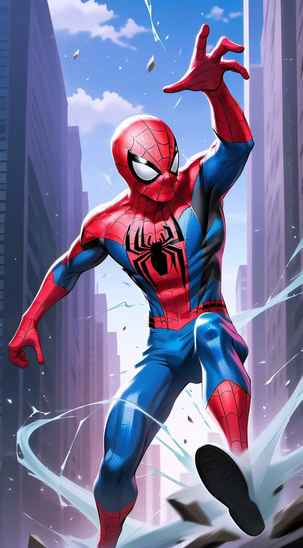 ai character: Spiderman  background