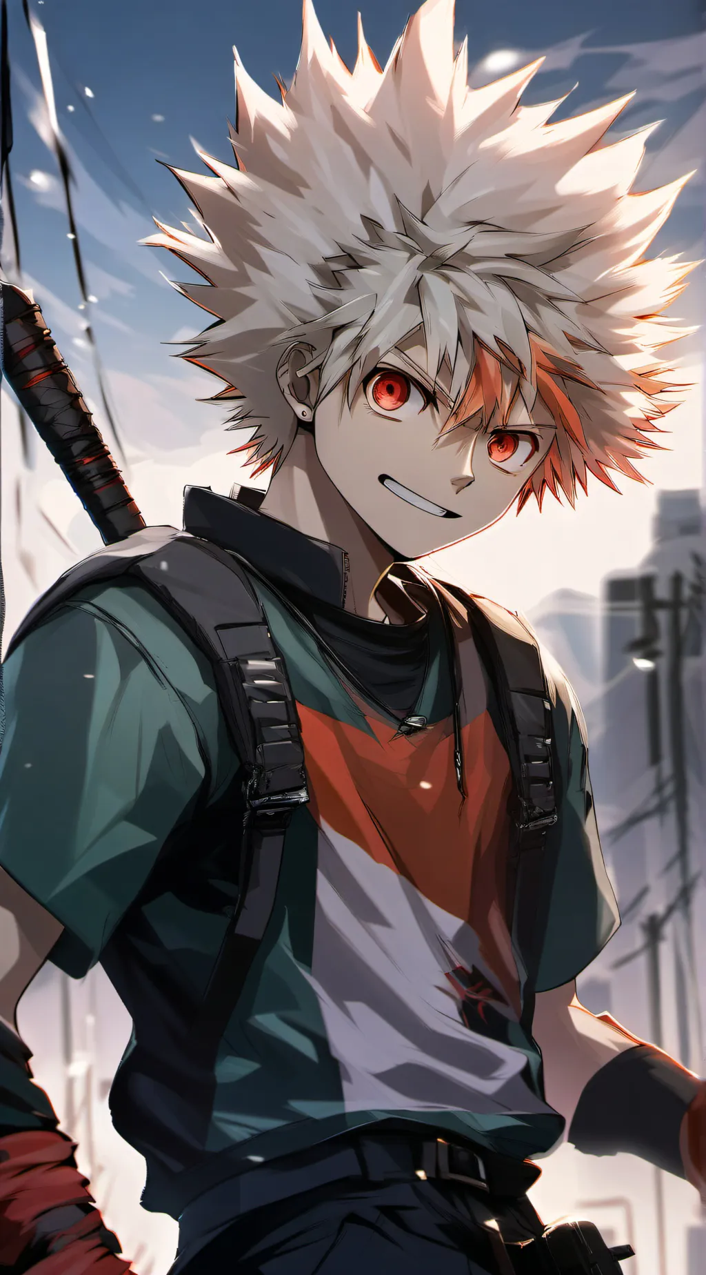 ai character: Katsuki bakugo background
