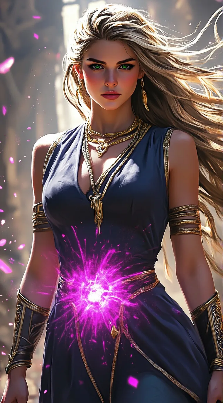 ai character: glitter virus background