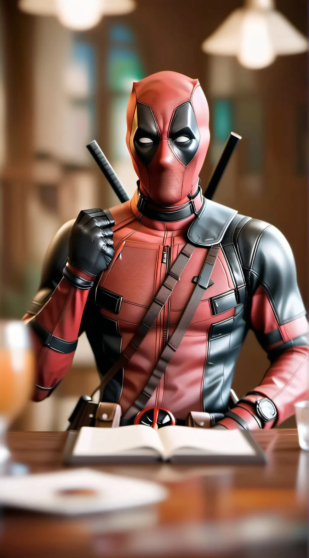 ai character: Deapool  background