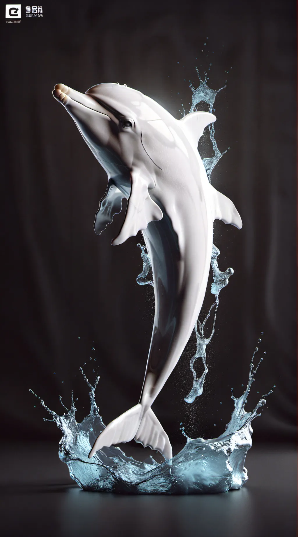 ai character: Baby dolphin background
