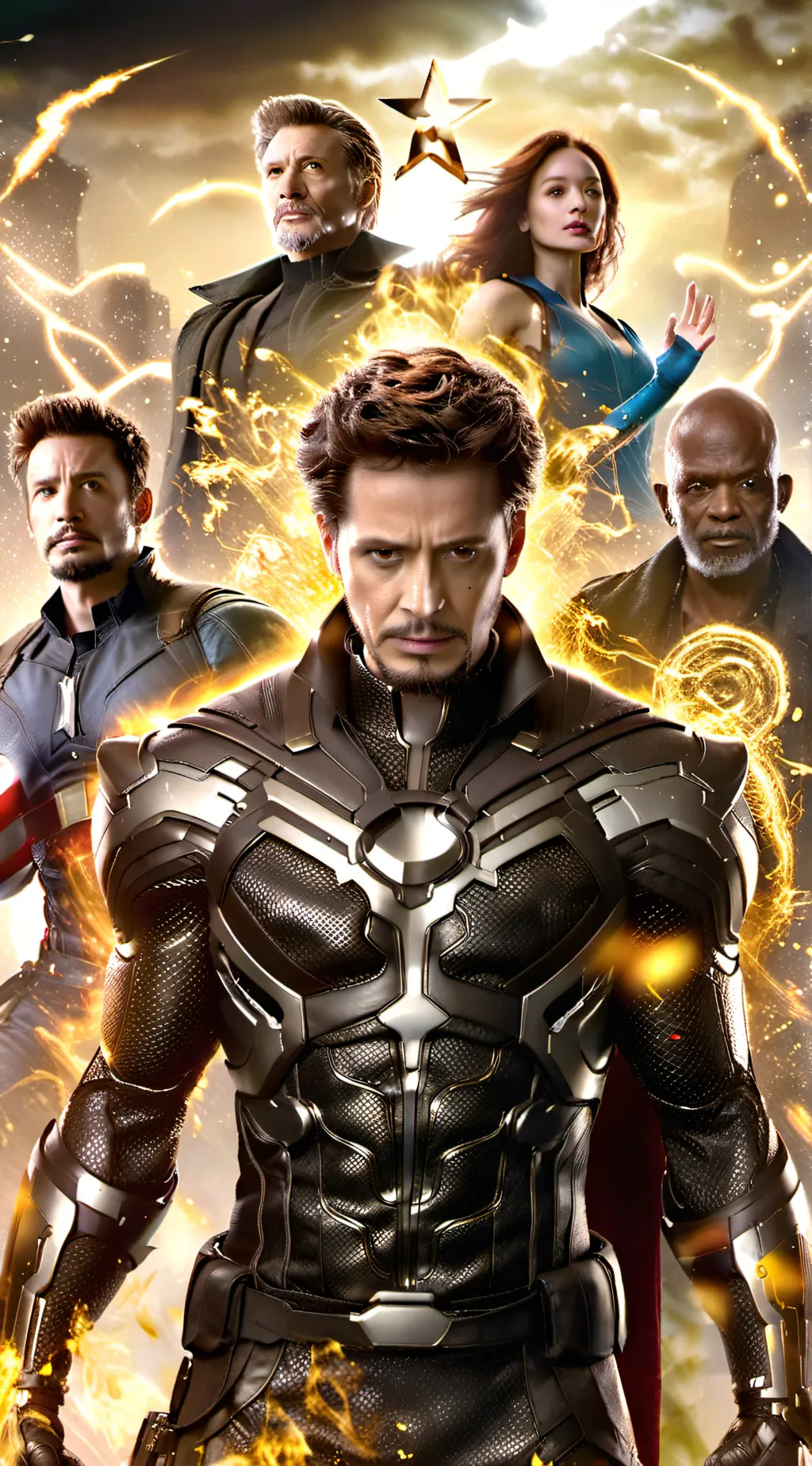 ai character: The Avengers background
