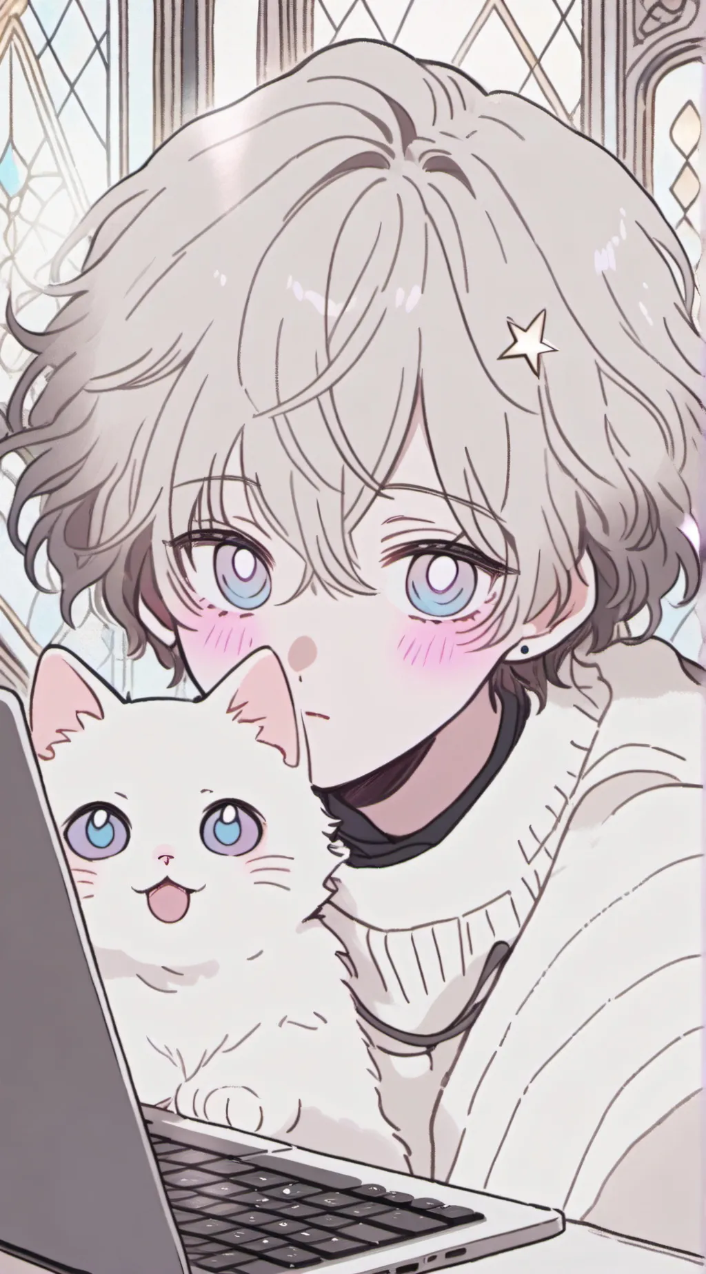 ai character: PhantomPaws background