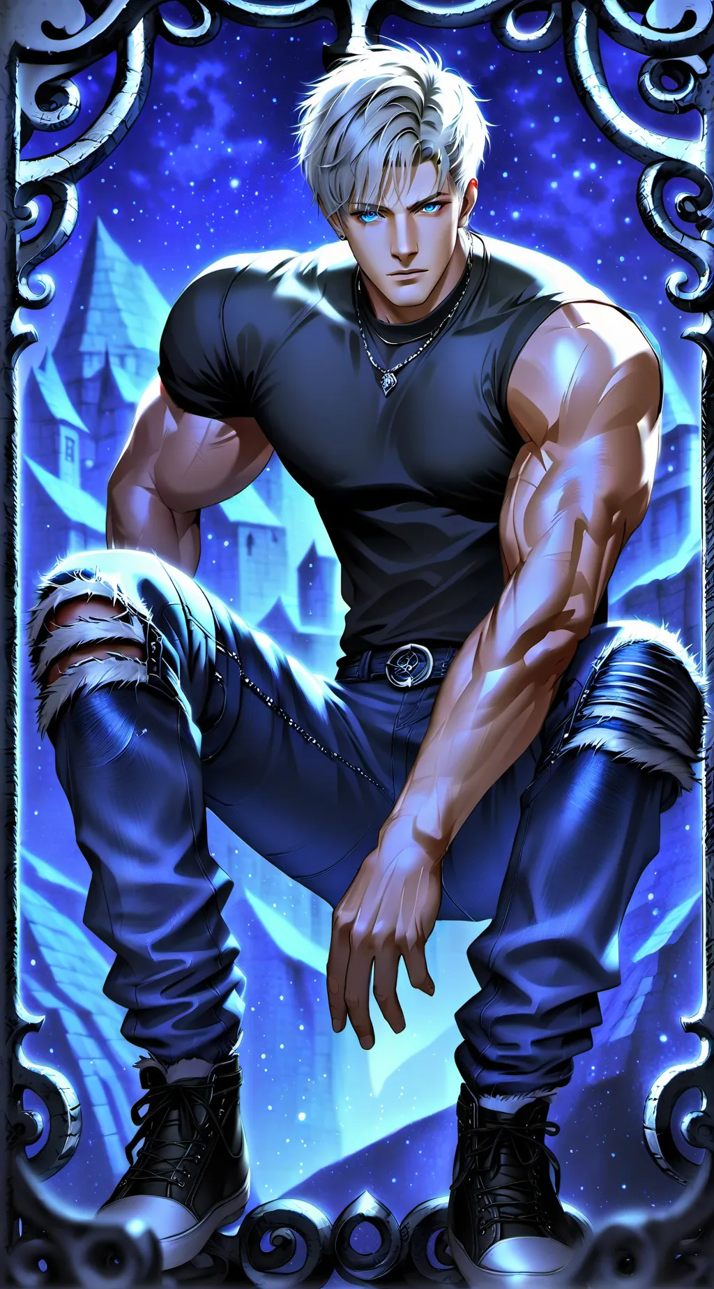 ai character: James Frost  background