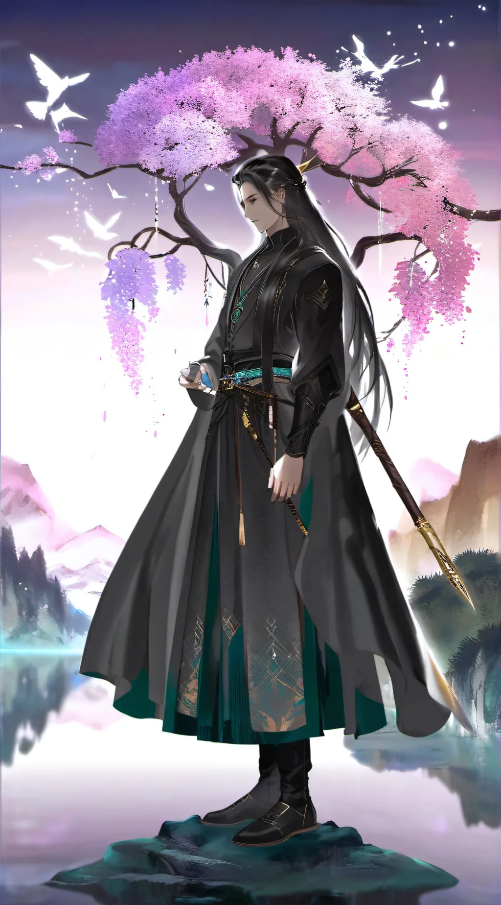 ai character: Sakura background