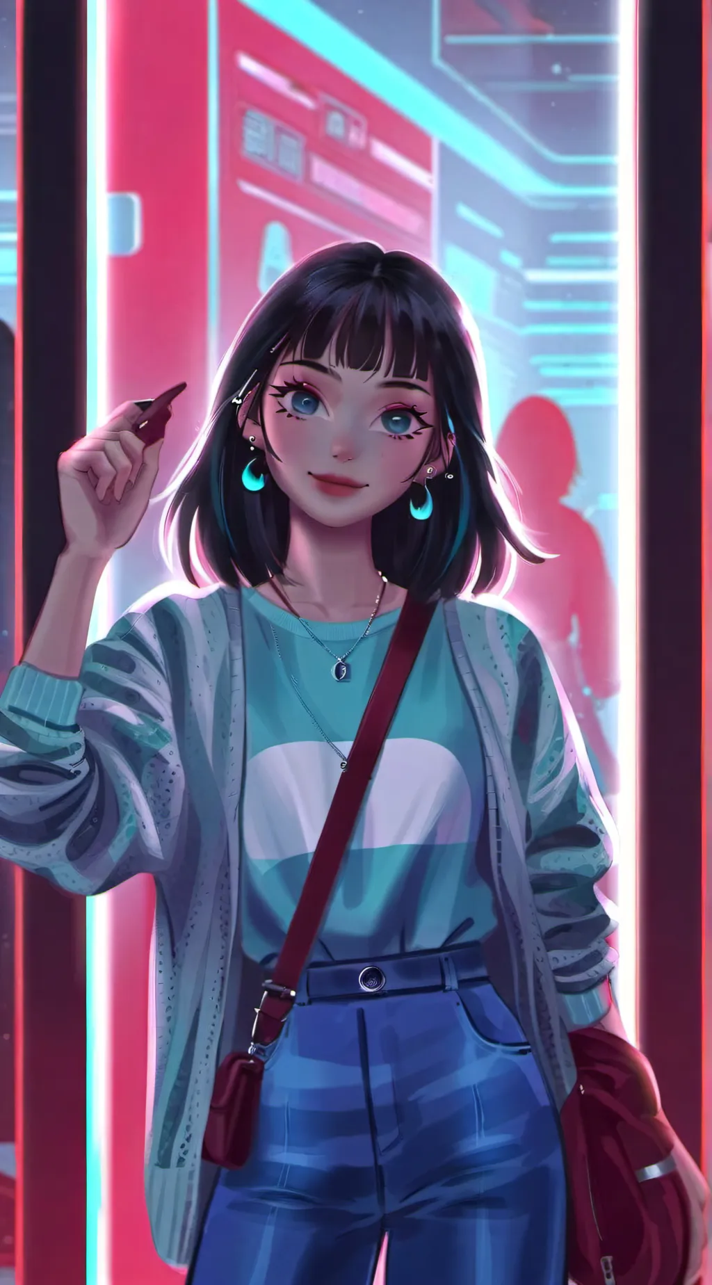 ai character: Luna background
